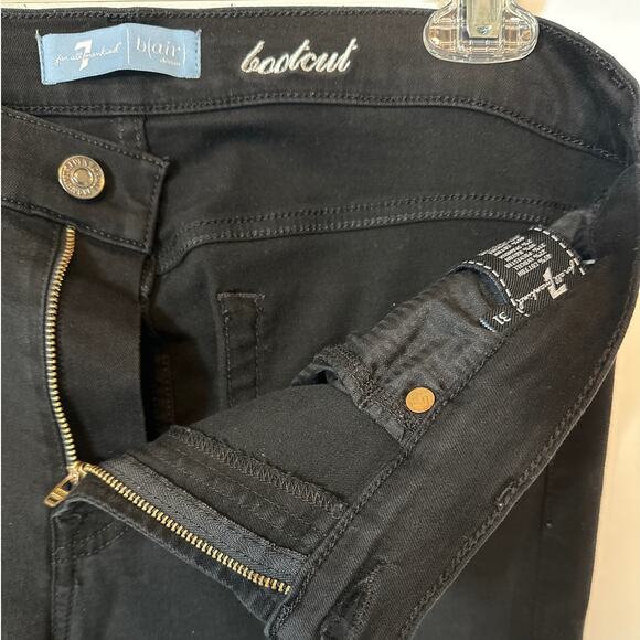 7 For All Mankind b(air) Bootcut Denim Jeans Black Size 31 Mid-Rise Dressy - Picture 6 of 13